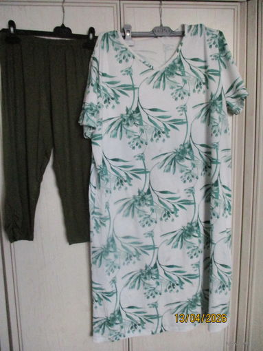 Ночная сорочка салатовая р.54-56+лосины