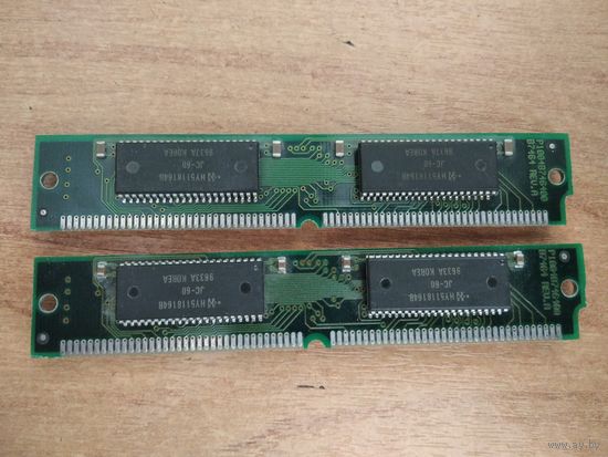 Память оперативная 8MBx2 EDO RAM Double Sided RAM 60ns Hyundai HY5118164B JC-60