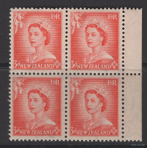 Новая Зеландия 1953 ** кварт 4 марки с правым полем (SG 727)
