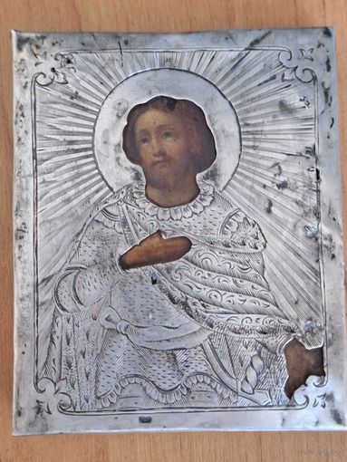 Икона Пр. Александр Невский, оклад серебро 84пр.