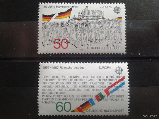 ФРГ 1982 Европа, история Михель-2,5 евро полная серия