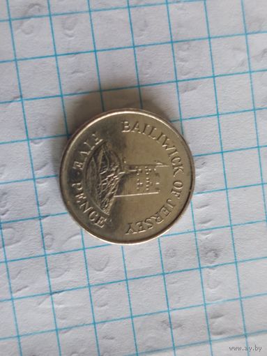 5 пенсов острова Джерси Великобритания