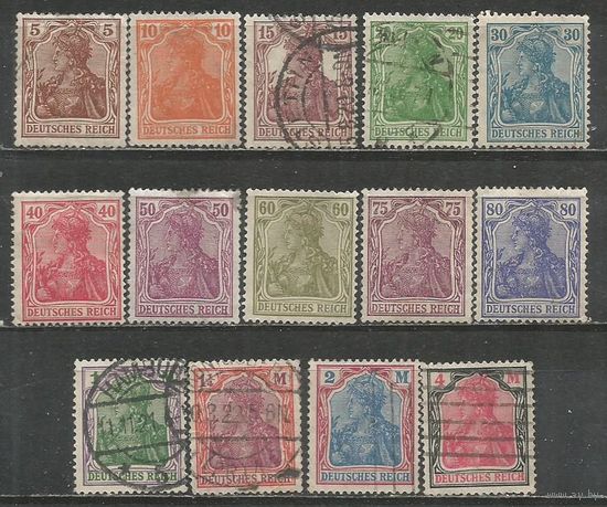 Германия(Веймарская Республика) Аллегория. Брунгильда. 1920г. Mi#140-53. Серия.