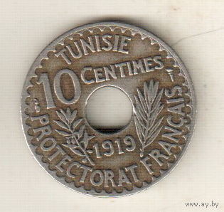 Тунис 10 сантим 1919