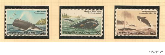 Норфолк-1982 (Мих.286-288) , ** , Морская фауна, Киты(полная серия),