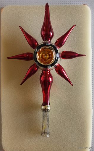 Винтажная елочная игрушка Навершие на елку Вифлеемская звезда ГДР