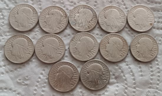 2 злотых 1932, 1933, 1934