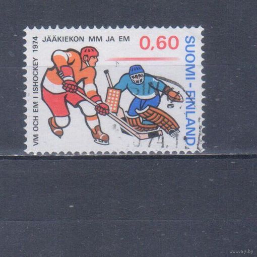 [2449] Финляндия 1974. Спорт.Хоккей. Одиночный выпуск. Гашеная марка.