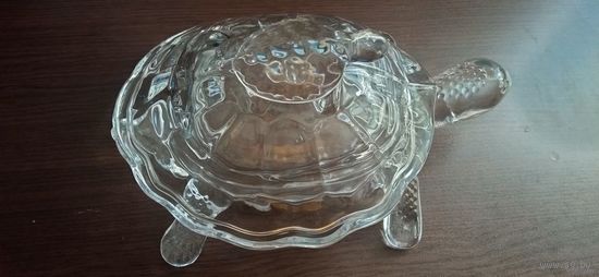 Хрустальная ваза "Черепашка" (Состояние на фото)