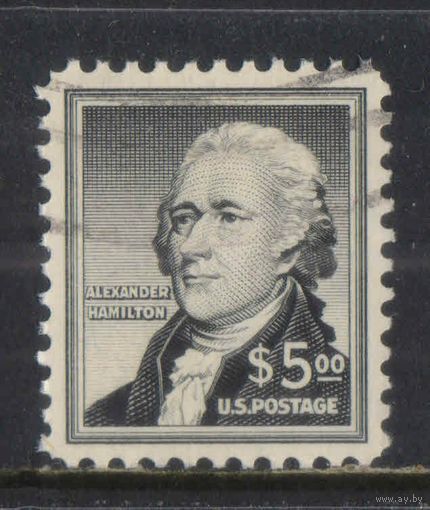 США 1954 Знаменитые американцы и памятники Гамилтон Стандарт Концовка#675А