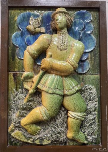 90/60см;Нестеревский Н.Л. Керамическое панно. Размер 90х60см.