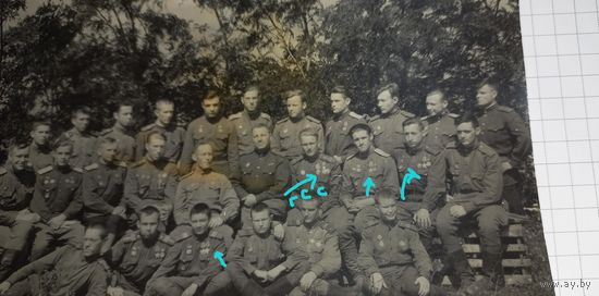 1945 летчики ФОТО боевое ВОВ ркка награды 2 славы, лейтенант ГСС РуМЫНИЯ.144-ШАП.подписано(А39)(2)