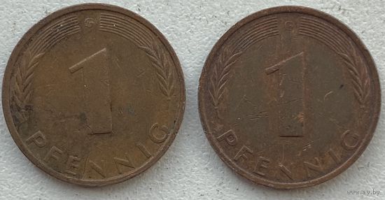 Германия 1 пфенниг 1976 г. G. Цена за 1 шт.
