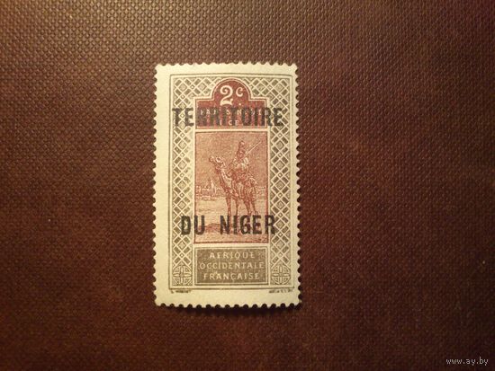 Французский Нигер 1921 г. Кочевник-туарег на дромедаре (одногорбый верблюд)./01а/
