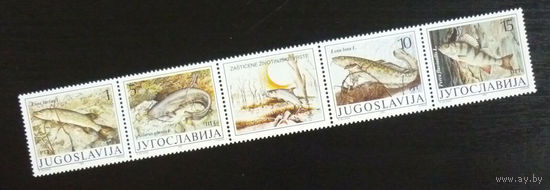 1990 Югославия 2405-2408полоса Морская фауна 9,00 евро