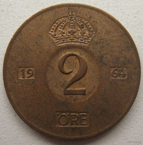 Швеция 2 эре 1964 г.