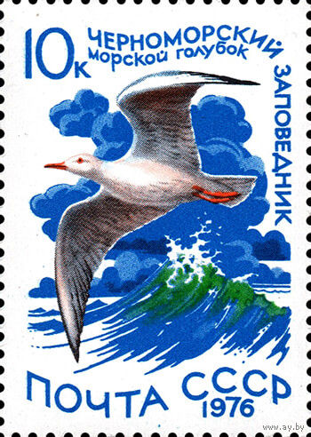 Заповедники Морской голубок СССР 1976 год 1 марка