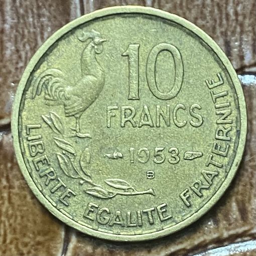 Монета  10 франков 1953 год. Франция.
