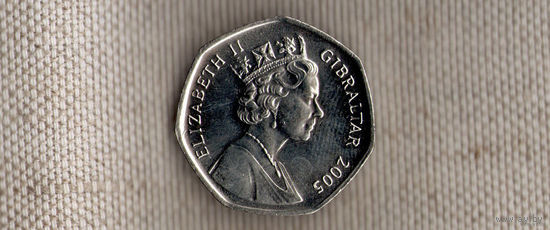 Гибралтар 50 пенсов 2005/Корабль(Sp)