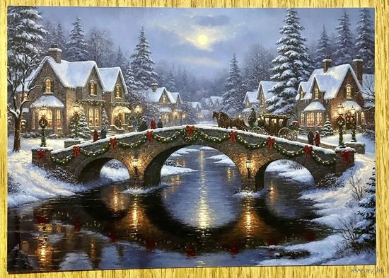 Открытка новогодняя. Чистая 10х15 см.