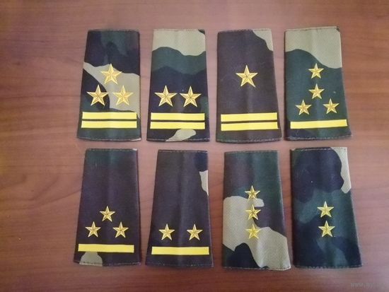 Комплект погонов съёмных офицеров и прапорщик в ВВ МВД РБ