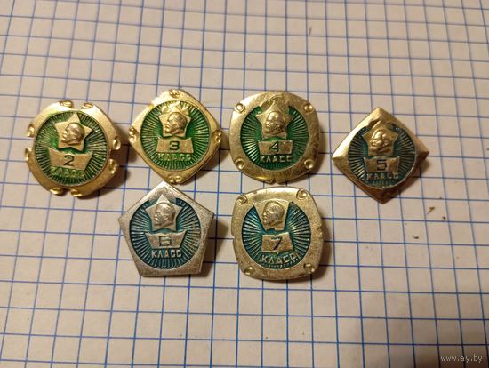 6 значков классы