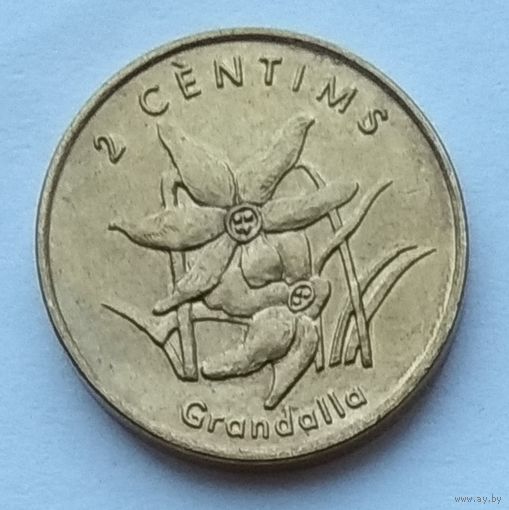 Андорра 2 сантима 2002 г. Нарцисс поэтический