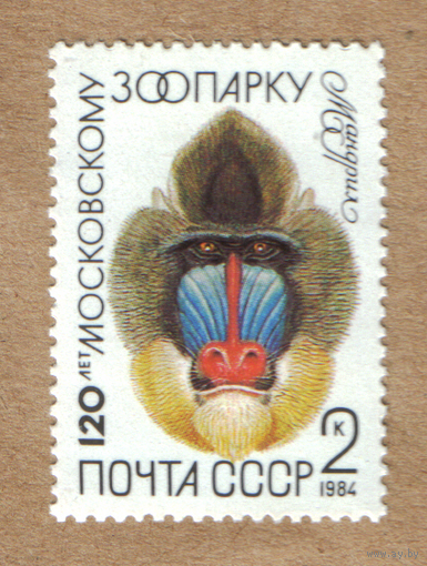 Марка СССР зоопарк 1984