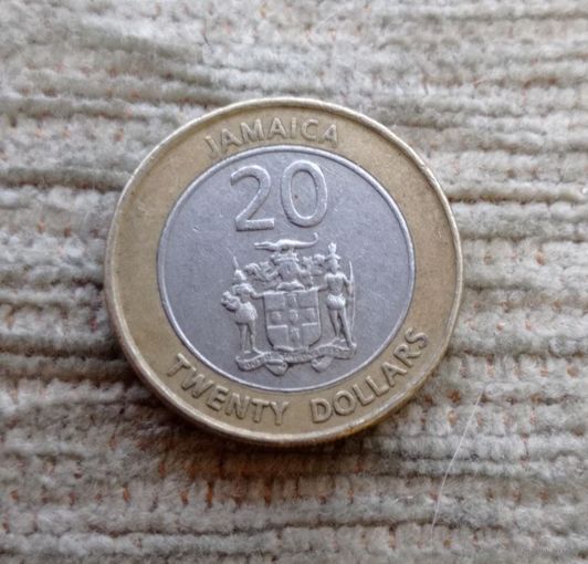 Werty71 Ямайка 20 долларов 2001 биметалл
