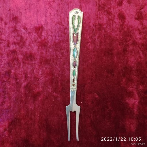 Вилочка серебряная для лимона. СССР. 875-й пробы