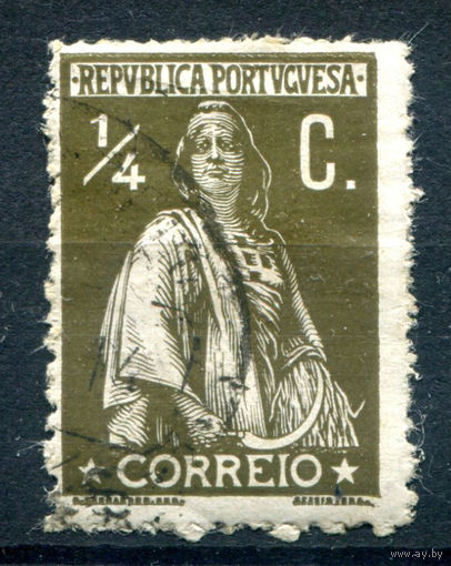 Португалия - 1912/20г. - Церера, 1/4 с - 1 марка - гашёная [Mi 204]. #1-Po-3-A-1