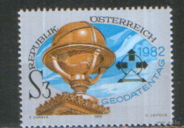 Полная серия из 1 марки 1982г. Австрия "День геодезиста" MNH