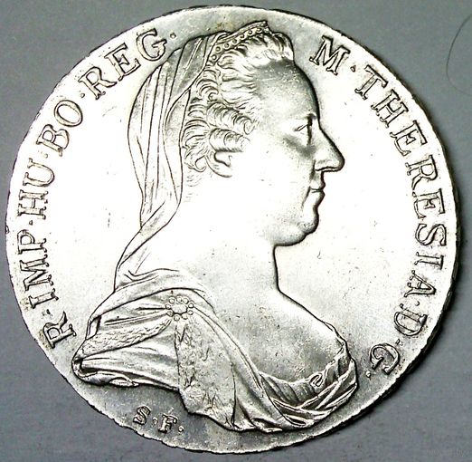 РАСПРОДАЖА!!! - АВСТРИЯ 1 талер 1780 год "МАРИЯ ТЕРЕЗИЯ" серебро - aUNC! - ШТЕМПЕЛЬНЫЙ БЛЕСК!