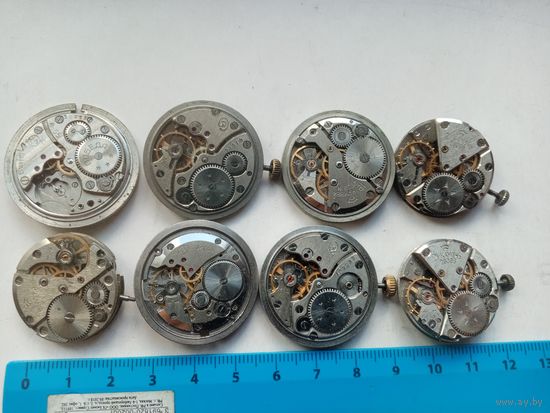 МЕХАНИЗМЫ ЧАСОВ СССР 8-ШТ