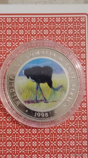 Сомали 25 шиллингов 1998 дикая природа восточной Африки страус