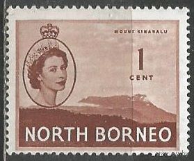 Северное Борнео. Королева Елизавета II. Гора Кинабалу. 1954г. i#294.