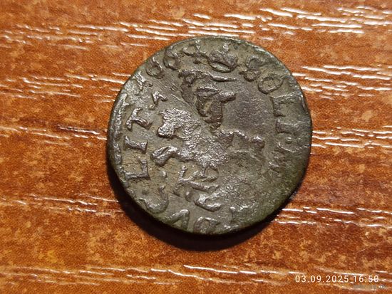 Боратинка солид 1664 брак двойной удар
