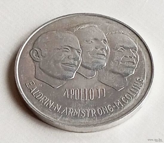 С 1 руб Памятная МЕДАЛЬ APOLLO 11 В честь первого полёта на луну астронавтов США