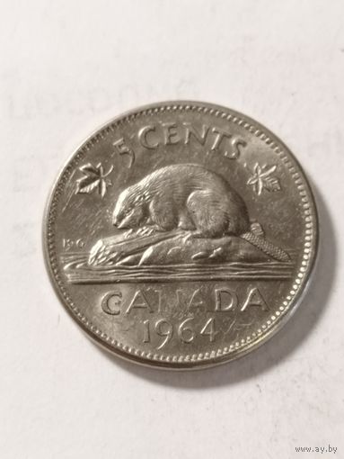 Канада 5 центов 1964