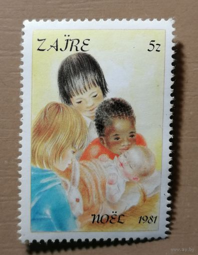 Марка Заир, серия -- католическое Рождество, 1981 г.