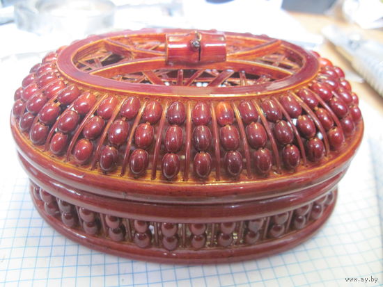 Шкатулка пластиковая 13,5х9х6 см.