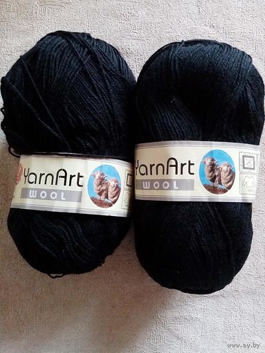Пряжа полушерсть 195 г YarnArt чёрная