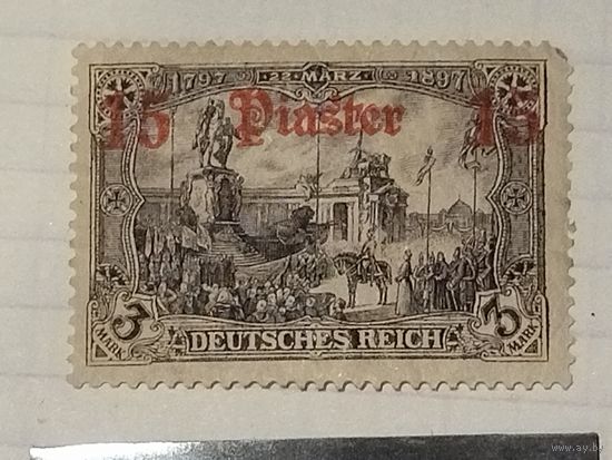 Марка Германии. Немецкая колония в Турции 1912 год