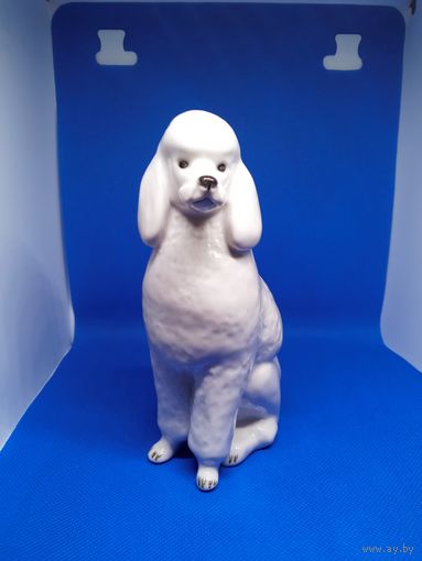 С рубля Фарфоровая статуэтка Пудель, ЛФЗ 1С