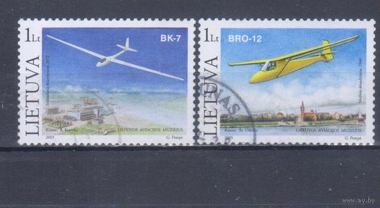 [2450] Литва 2003. Авиация.Планеры. Гашеная серия.