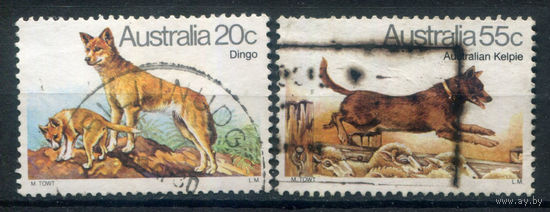Австралия - 1980г. - собаки - 2 марки - гашёные. #3-WB-89-KS-1