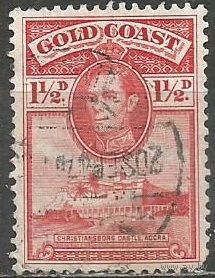 Золотой Берег. Король Георг VI. Крепость Кристиансберг. 1938г. Mi#107.