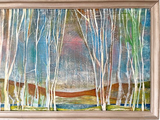 Картина холст Виталий Левченя "Дом" 50х78см Член БСД