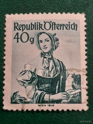 Австрия 1949. Национальные костюмы. Марка из серии