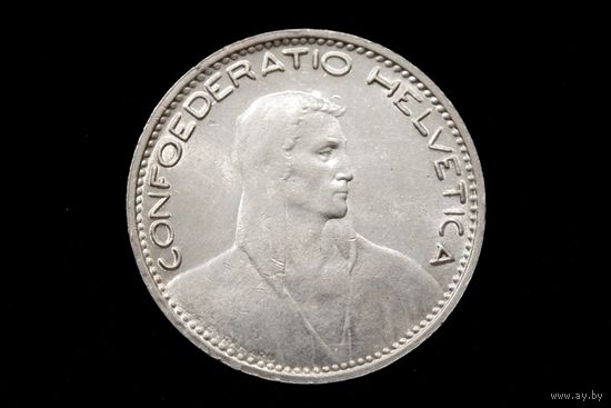 5 франков 1923 г. Швейцария, Карл Шойрер. Штемпельный блеск, пореже!